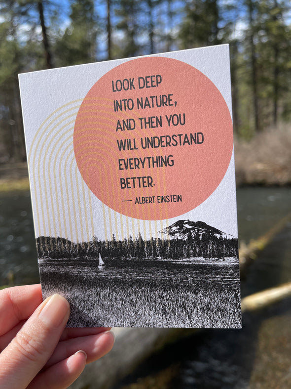 Deep Into Nature Outdoor Themed 4.25" x 5.5" single note card