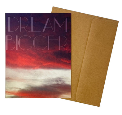Dream Bigger Clouds at Sunset 4.25" x 5.5" single note card