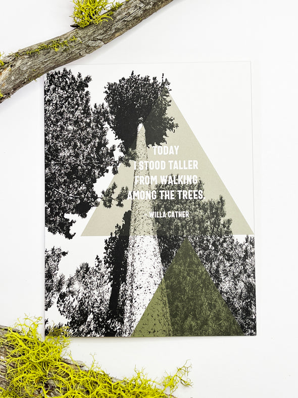 Stood Taller Among the Trees Nature Themed 4.25" x 5.5" single note card
