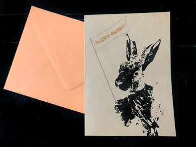 Happy Easter from a Bunny single note card - noteify