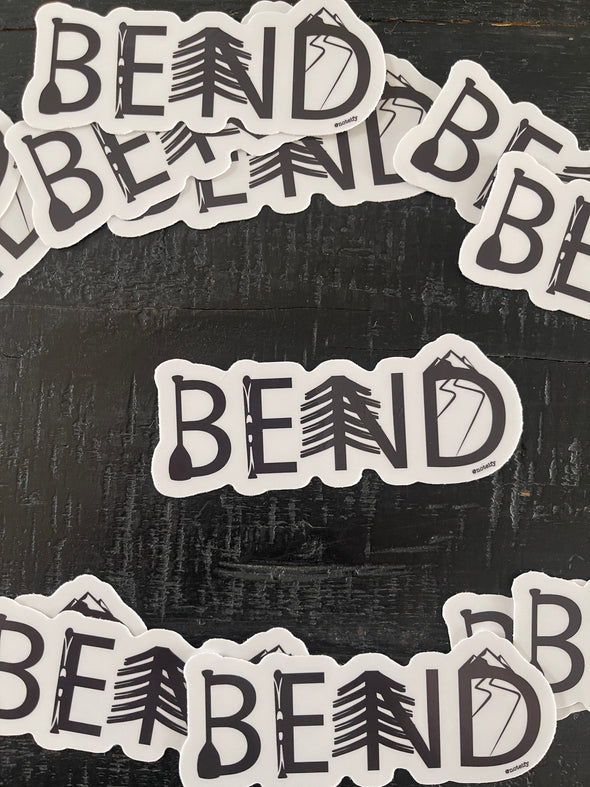Bend Oregon Activity Letters die cut vinyl sticker