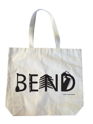Bend Oregon Activity Letters Heavyweight Gusseted Tote