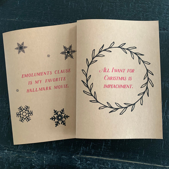 All I Want for Christmas Political Resistance Cards