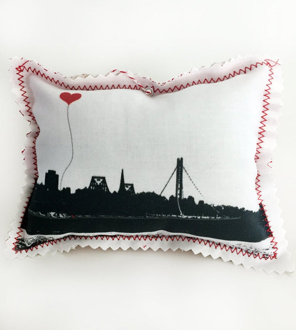 San Francisco Bay Bridge Fabric Ornament - noteify
