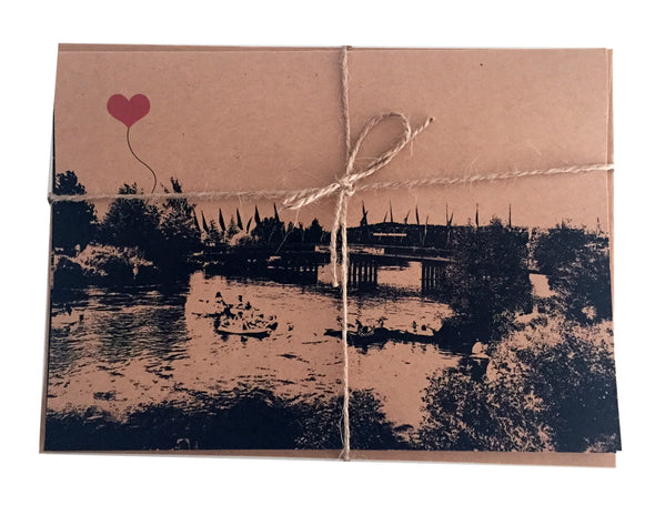 Bend, Oregon set of 3 Assorted Kraft Note Cards, blank inside