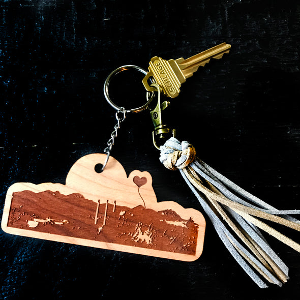 Bend Oregon Wooden Key Chain - noteify