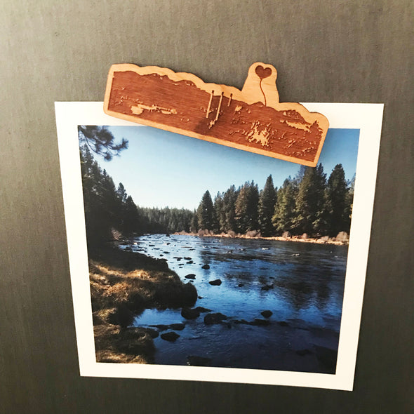 Bend Oregon Wooden Magnet - noteify