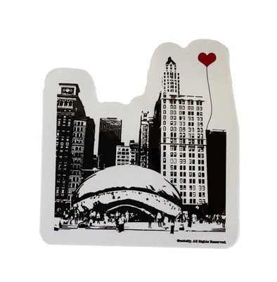 Chicago Bean sticker - noteify