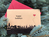 Happy Holidays Chicago Skyline Note Card Set of 8 - noteify