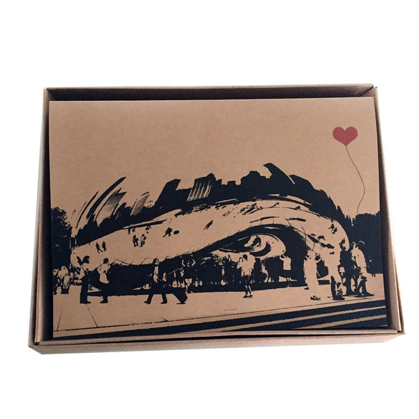Chicago Lover's Assorted Set of 8 Blank Note Cards - noteify