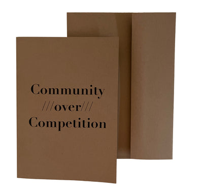 Women’s Empowerment Community Over Competition single note card - noteify