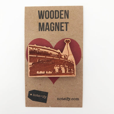 Chicago Cubs Wrigley Field Wooden Magnet - noteify