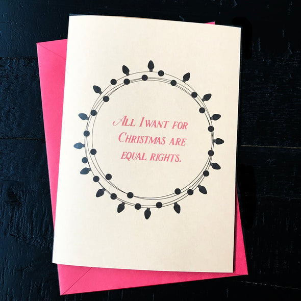 All I Want for Christmas Political Resistance Cards