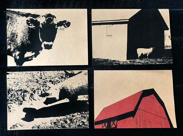 Farm Animal Assorted note card boxed set of 8 - noteify