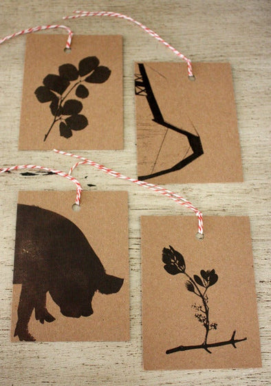 Farm & Nature set of 4 gift tags - noteify