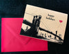 Happy Holidays Brooklyn Bridge note card set of 8 - noteify