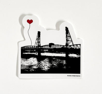 Portland Oregon Hawthorne Bridge sticker - noteify