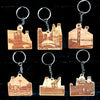 Port of Oakland Crane Wooden Key Chain - noteify