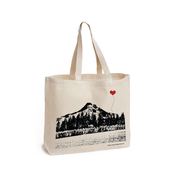 Mt. Hood Oregon heavyweight cotton canvas tote bag - noteify
