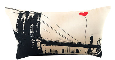 Brooklyn Bridge Rectangular Canvas Throw Pillow - noteify