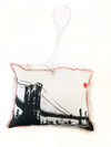 Brooklyn Bridge fabric ornament - noteify