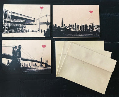 NYC Lover's Brooklyn set of 3 note cards - noteify