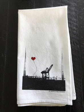 Oakland Lover's Single Crane tea towel - noteify