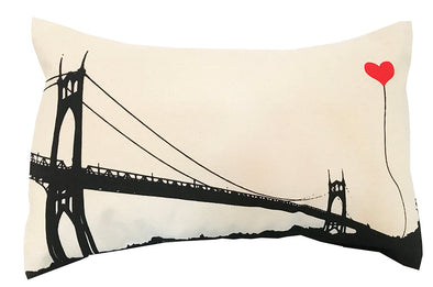 Portland Oregon St. John's Bridge Rectangular Canvas Throw Pillow - noteify