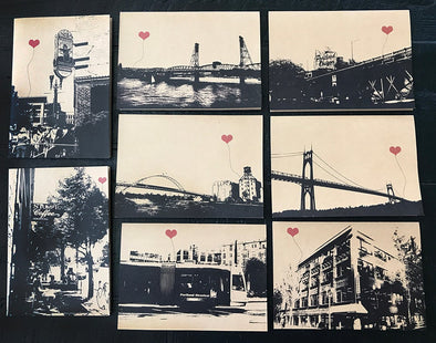 Portland Lover's Assorted Boxed Set of 8 note cards - noteify