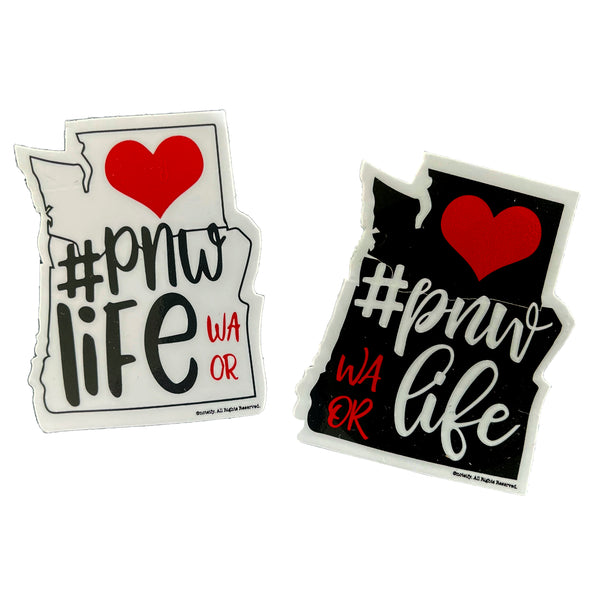 PNWLife Washington Oregon vinyl sticker - noteify