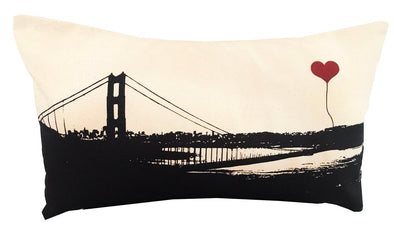 San Francisco Golden Gate Bridge Rectangular Canvas Throw Pillow - noteify