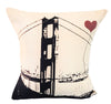 San Francisco Golden Gate Bridge Square Canvas Throw Pillow - noteify