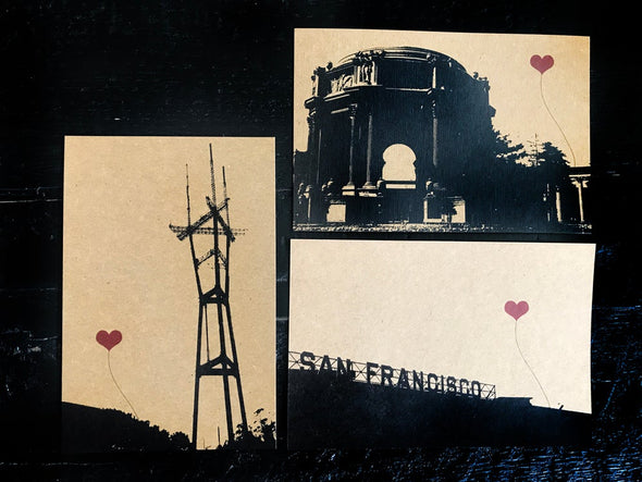 San Francisco Lover's Postcard set - noteify