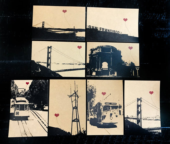 San Francisco Lover's Postcard set - noteify