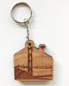 San Francisco Golden Gate Bridge Wooden Key Chain - noteify