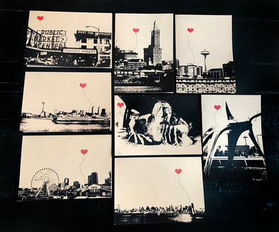 Seattle, Washington Assorted Set of 8 Boxed Note Cards - noteify