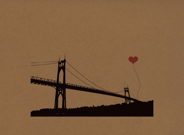 Portland Oregon St. John's Bridge poster print - noteify