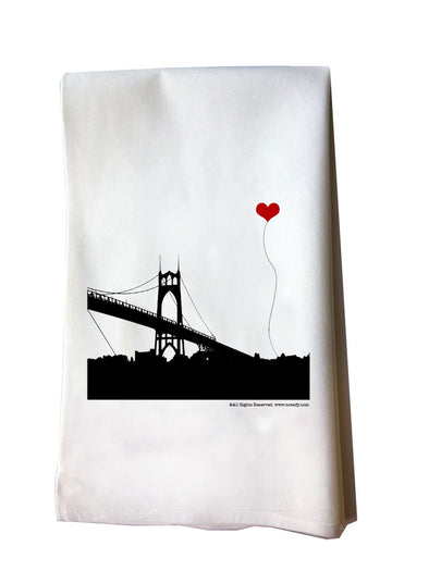 Portland Oregon St. John's Bridge tea towel - noteify