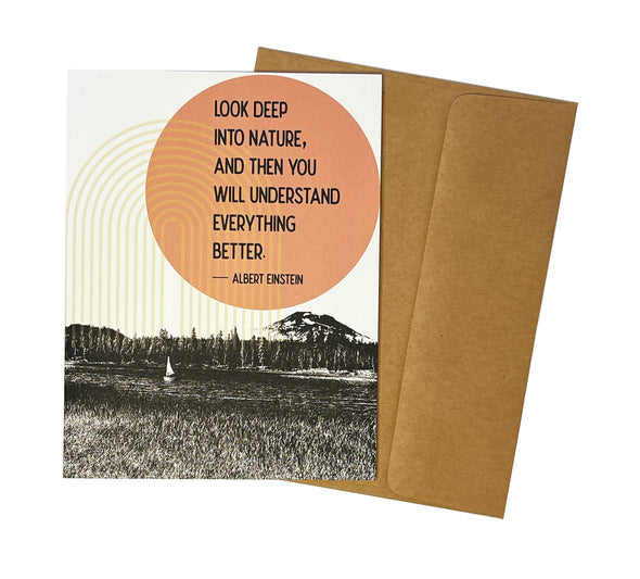 Deep Into Nature Outdoor Themed 4.25" x 5.5" single note card