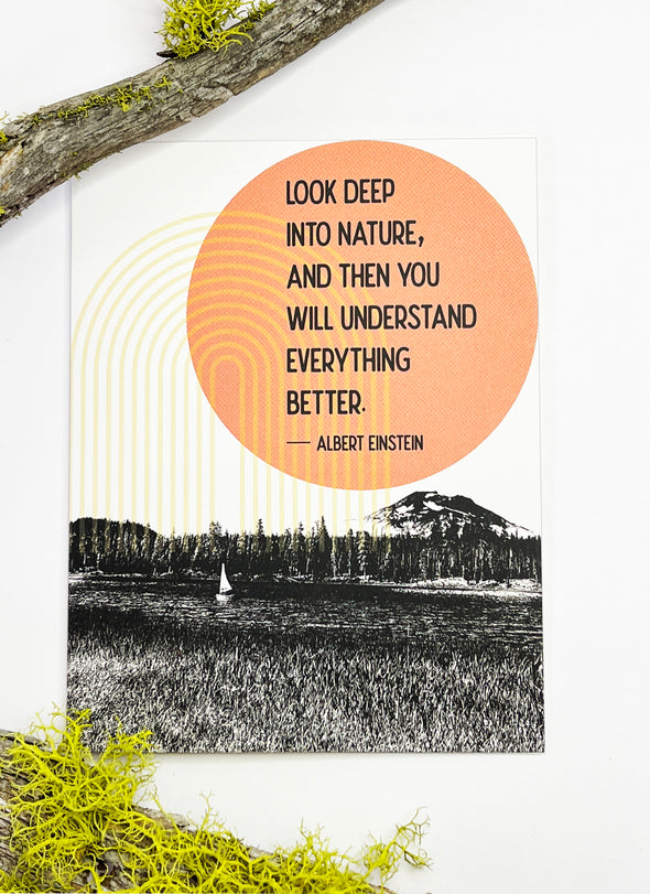 Deep Into Nature Outdoor Themed 4.25" x 5.5" single note card