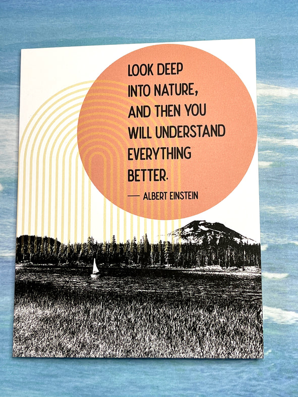 Deep Into Nature Outdoor Themed 4.25" x 5.5" single note card