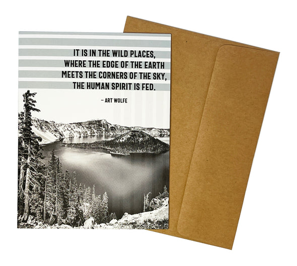 In the Wild Places Nature Themed 4.25" x 5.5" single note card