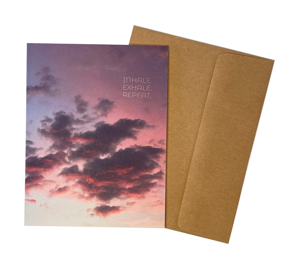 Inhale Exhale Repeat Clouds at Sunset 4.25" x 5.5" single note card