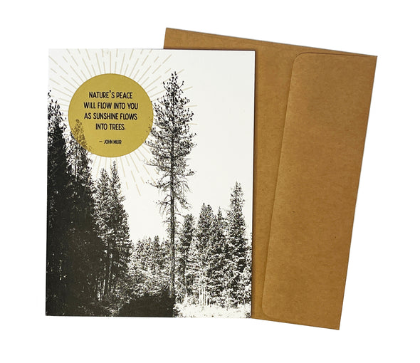 Nature's Peace Outdoor Themed 4.25" x 5.5" single note card
