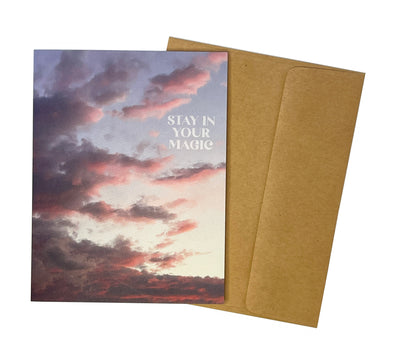 Stay in Your Magic Clouds at Sunset 4.25" x 5.5" single note card