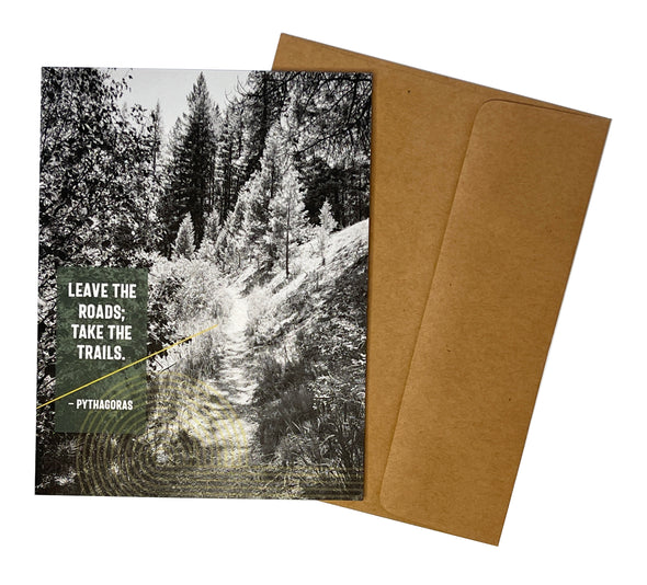 Take the Trails Nature Themed 4.25" x 5.5" single note card