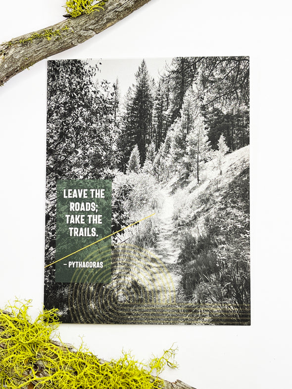 Take the Trails Nature Themed 4.25" x 5.5" single note card