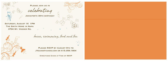 Custom Birthday (or Bridal Shower, etc.) Invitations - noteify