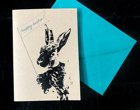 Happy Easter from a Bunny single note card - noteify