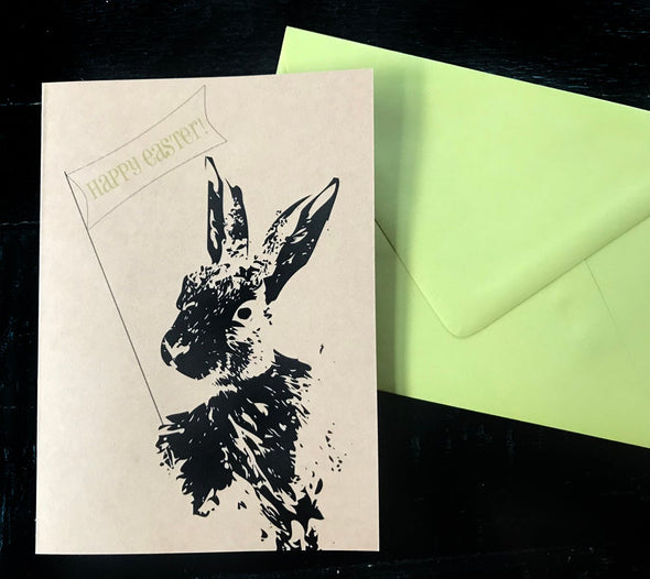 Happy Easter from a Bunny single note card - noteify